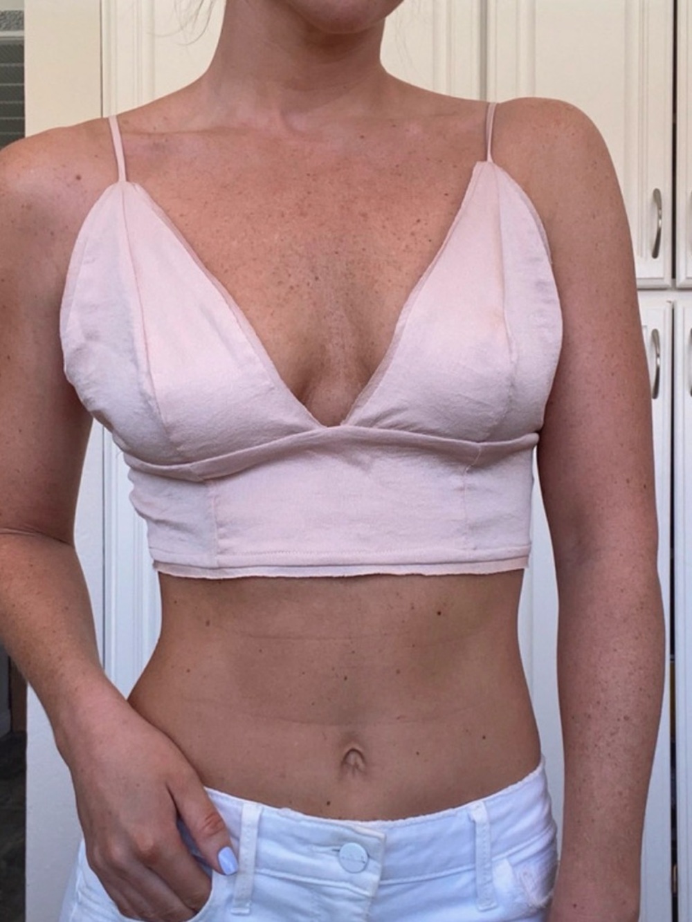 Free People Pink Cami Crop Top